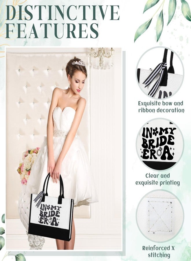 Yeyeplum In My Bride Era Canvas Tote Bag Bride Gifts for Wedding Bridal Shower Gift Travel Tote Bags for Women Bachelorette Party Engagement Honeymoon Bridal Accessories Congratulation Present - Image 3